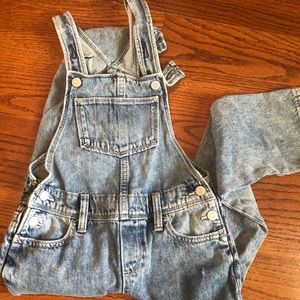 Girls ON Lightly Distressed Overalls